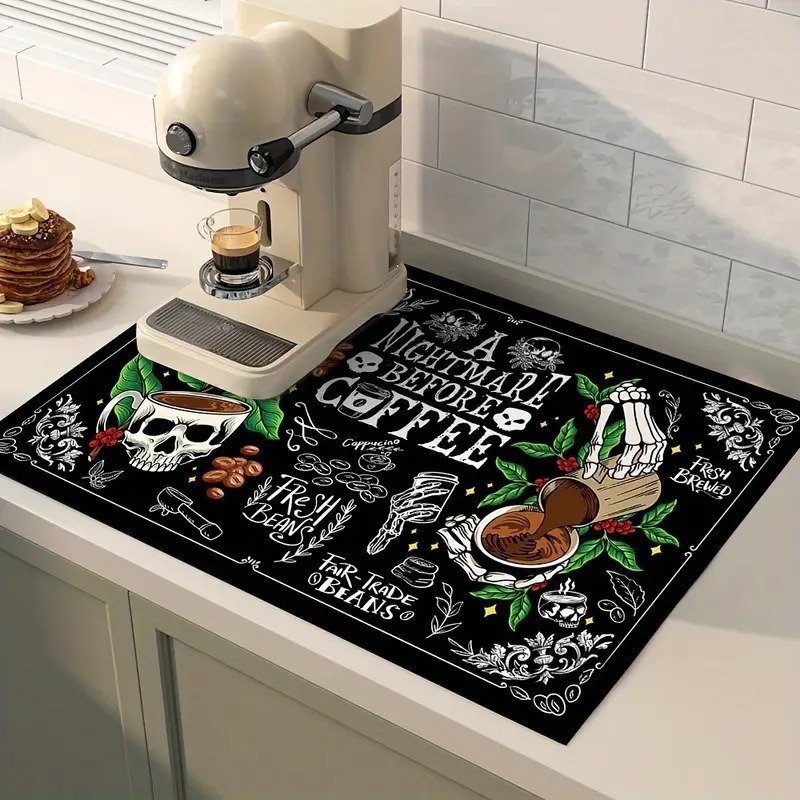 Coffee Mat Absorbent Mat Kitch - Bar Mat Rubber 评论和价格
