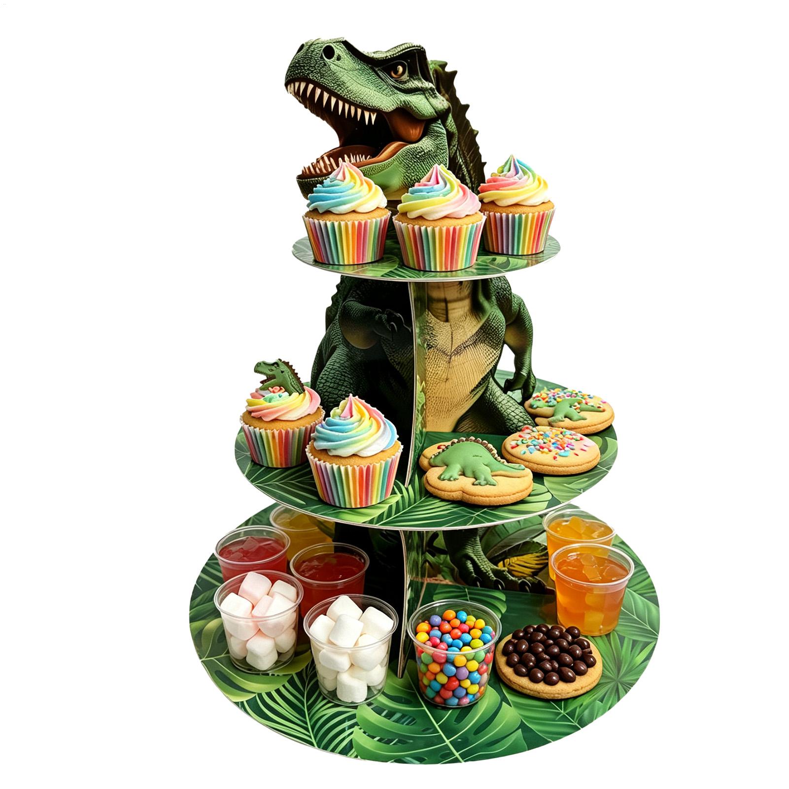Cupcake Stand 3 Tiers Dinosaur - Home Bar Stand 评论和价格