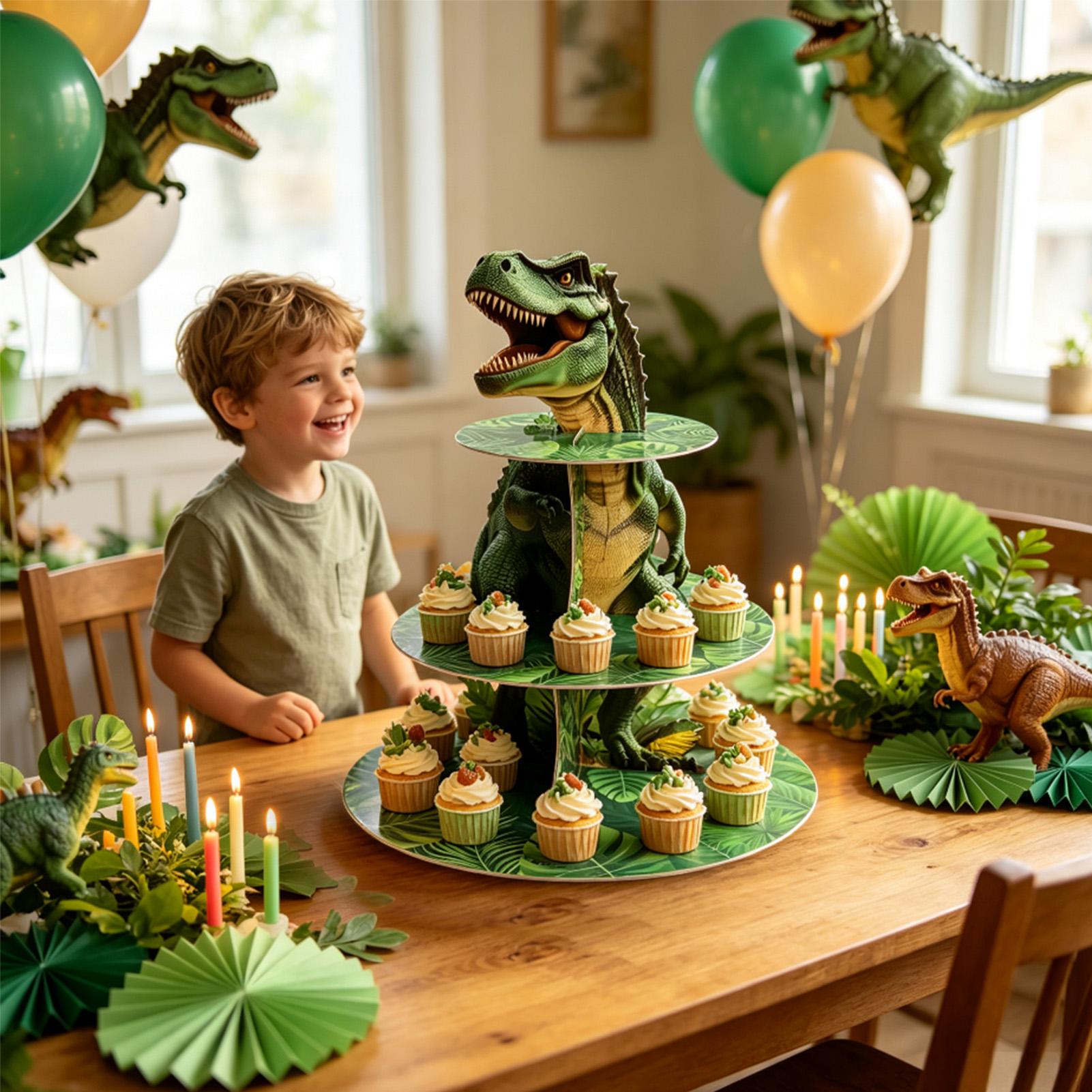 Cupcake Stand 3 Tiers Dinosaur - Home Bar Stand 评论和价格