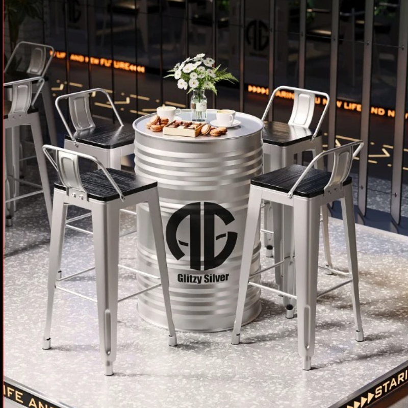 ‌Industrial Bar Table | Metal  - Home Bar Stools 评论和价格