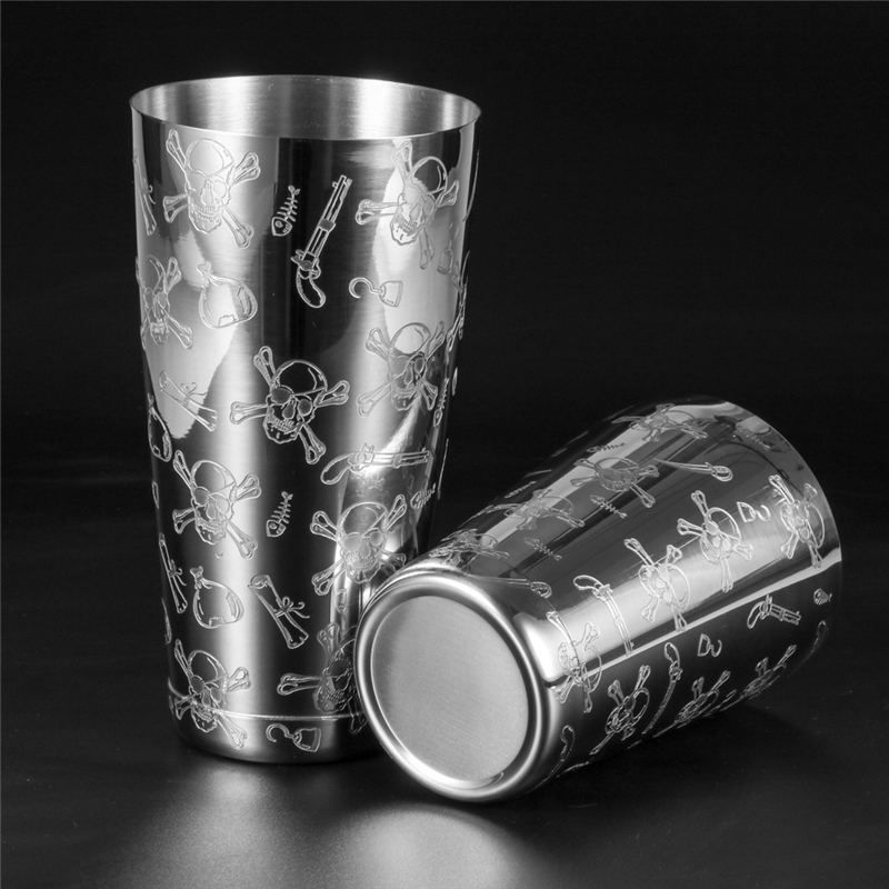 500ml/800ml Engraving Skull St - Boston Shaker Set 评论和价格