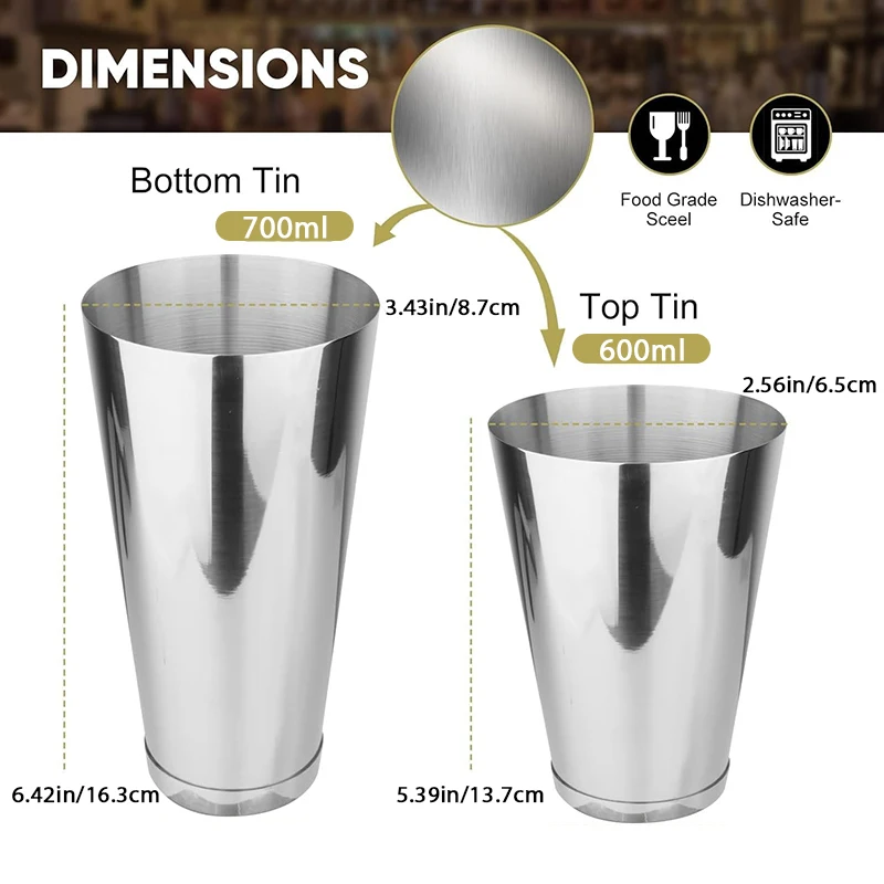 Boston Cocktail Shaker Set 18  - Boston Shaker Set 评论和价格