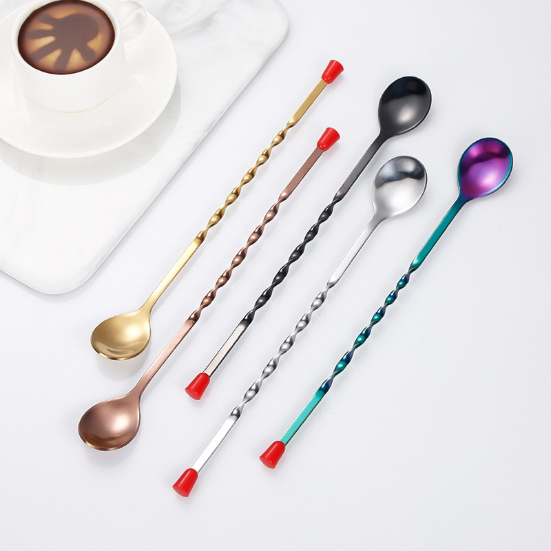 100Pcs/Lot Stainless Steel Twi - Bar Spoon Twisted 评论和价格