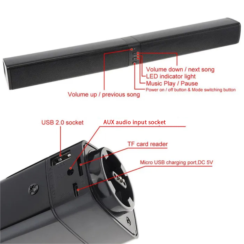 Powerful Soundbar Sound Radio  - Home Bar And Theater 评论和价格