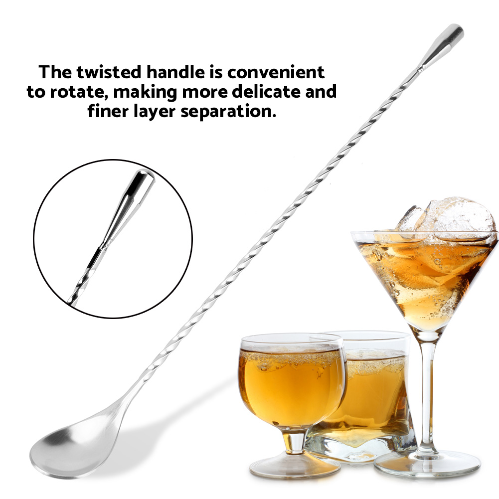 Stainless Steel Bar Spoon Long - Bar Spoon Twisted 评论和价格