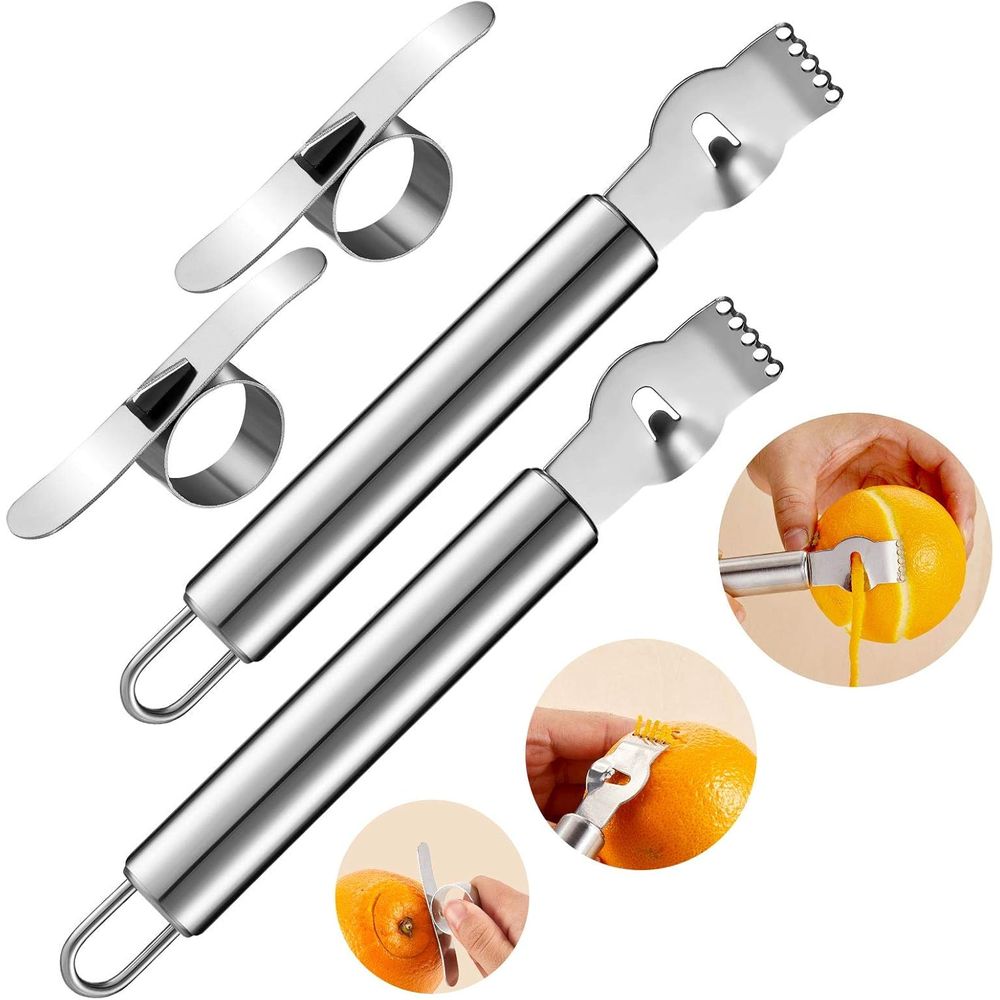 4-Piece Stainless Steel Lemon  - Peeler Channel Knife 评论和价格