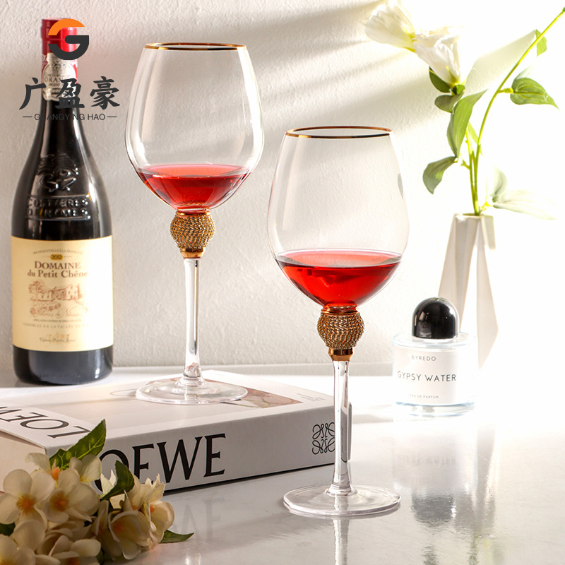 Luxury Diamond Gold Rim Highba - Highball Glass Set 评论和价格