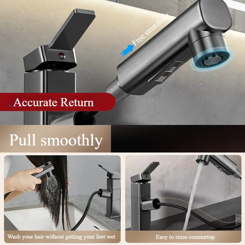 Pull Out Bathroom Faucet Hot a - Home Bar Sink 评论和价格