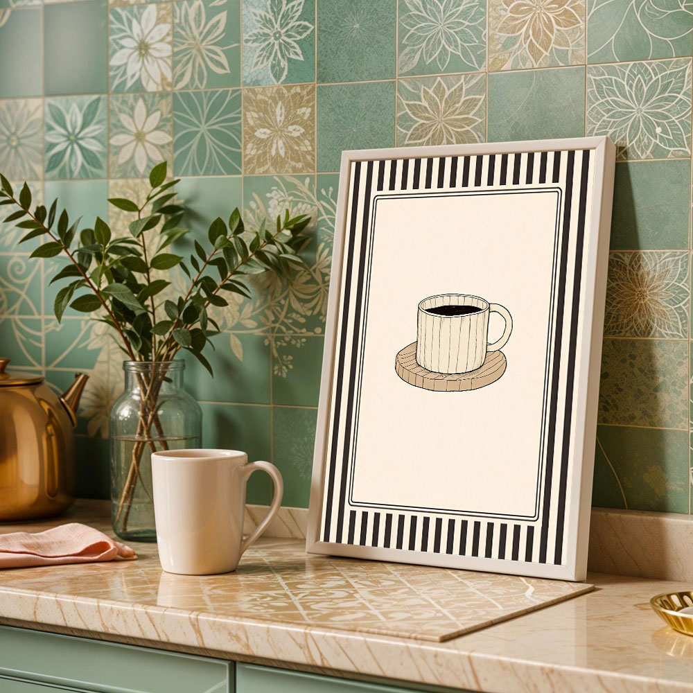 1pc frameless Coffee Adventure - Home Bar And Coffee 评论和价格