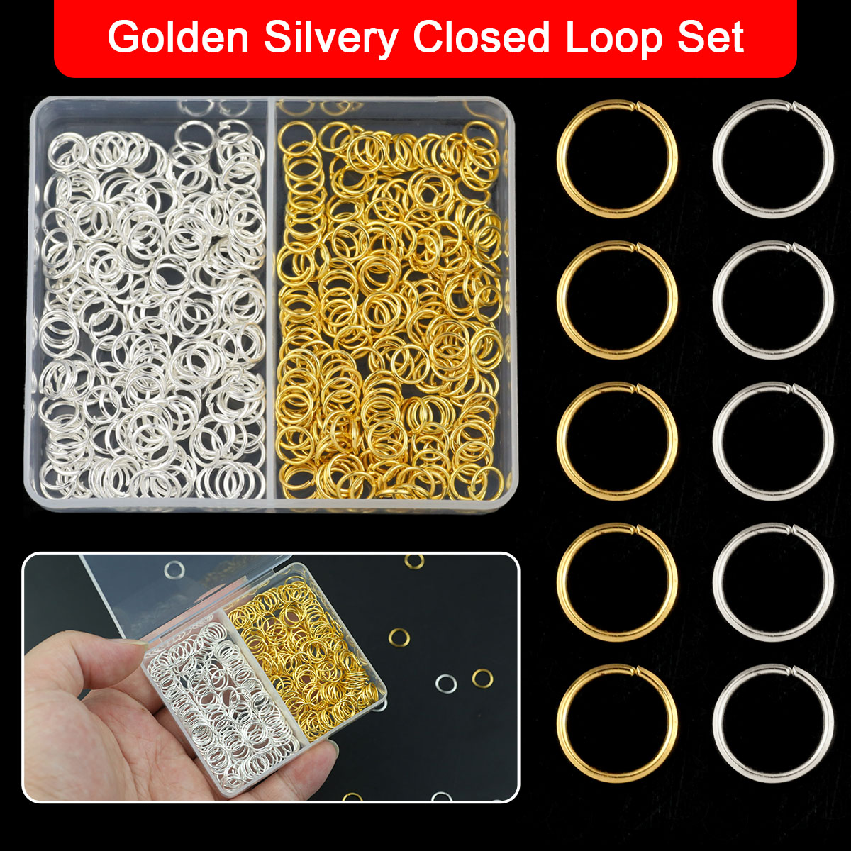 Boxed 4/5/6/7/8/10mm Gold Colo - Bar Cart Gold 评论和价格