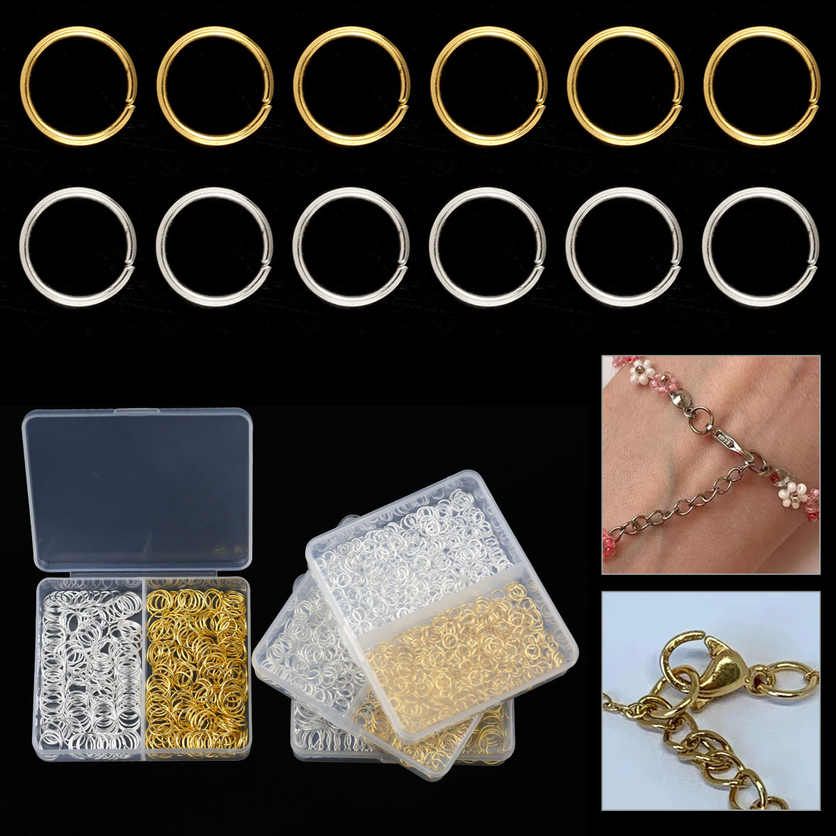 Boxed 4/5/6/7/8/10mm Gold Colo - Bar Cart Gold 评论和价格