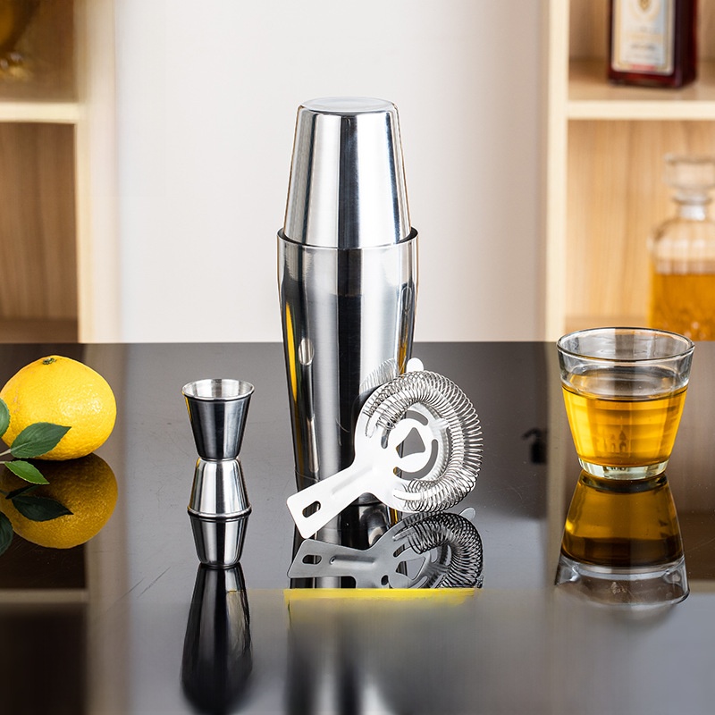 Stainless Steel Bar Tool Set C - Boston Shaker Set 评论和价格