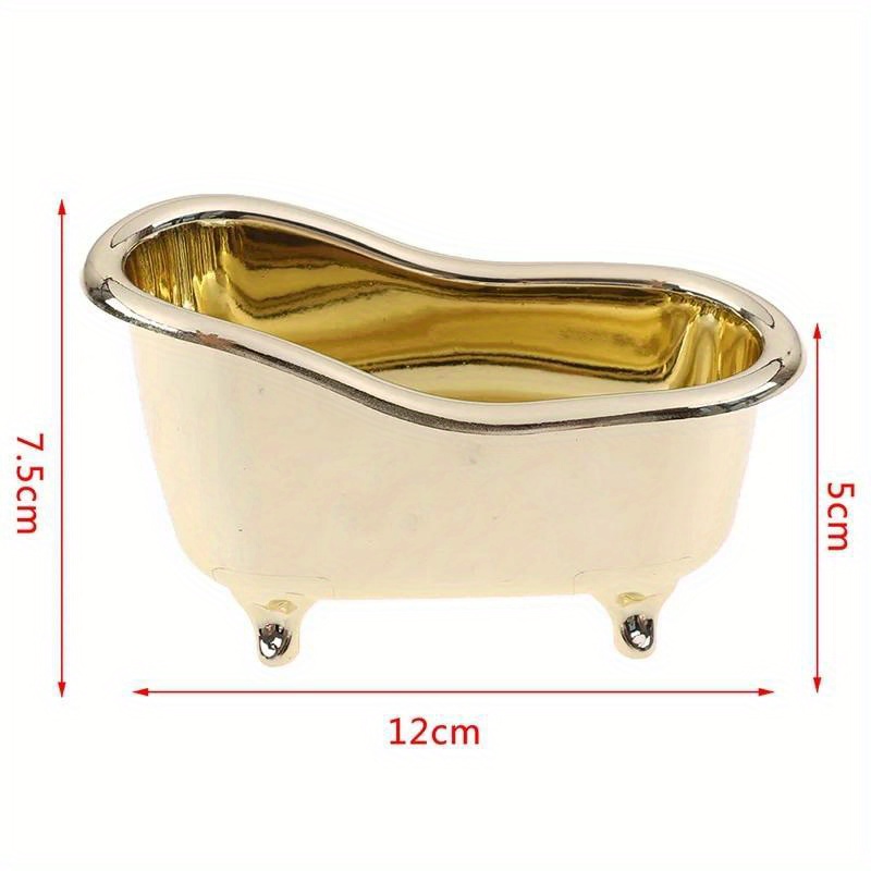 1pc Mini Bathtub Soap Jewelry  - Bar Cart Gold 评论和价格