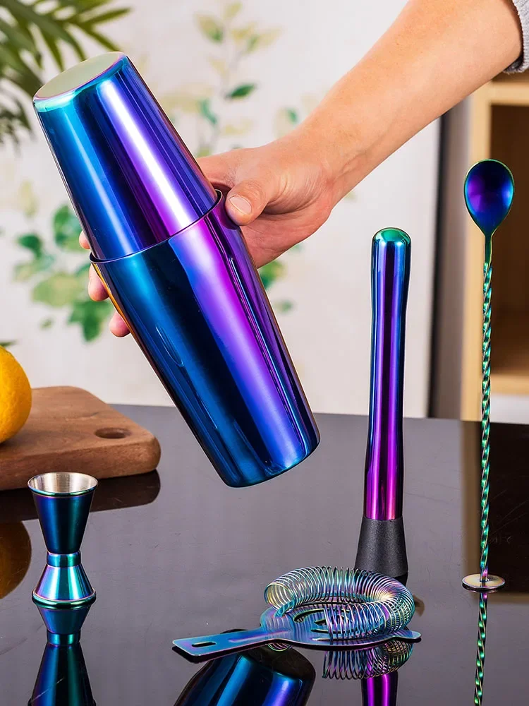 5/7pcs Rainbow Cocktail Shaker - Boston Shaker Set 评论和价格