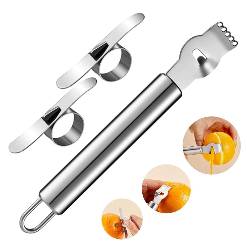 3Pcs Lemon Zester Grater Orang - Peeler Channel Knife 评论和价格
