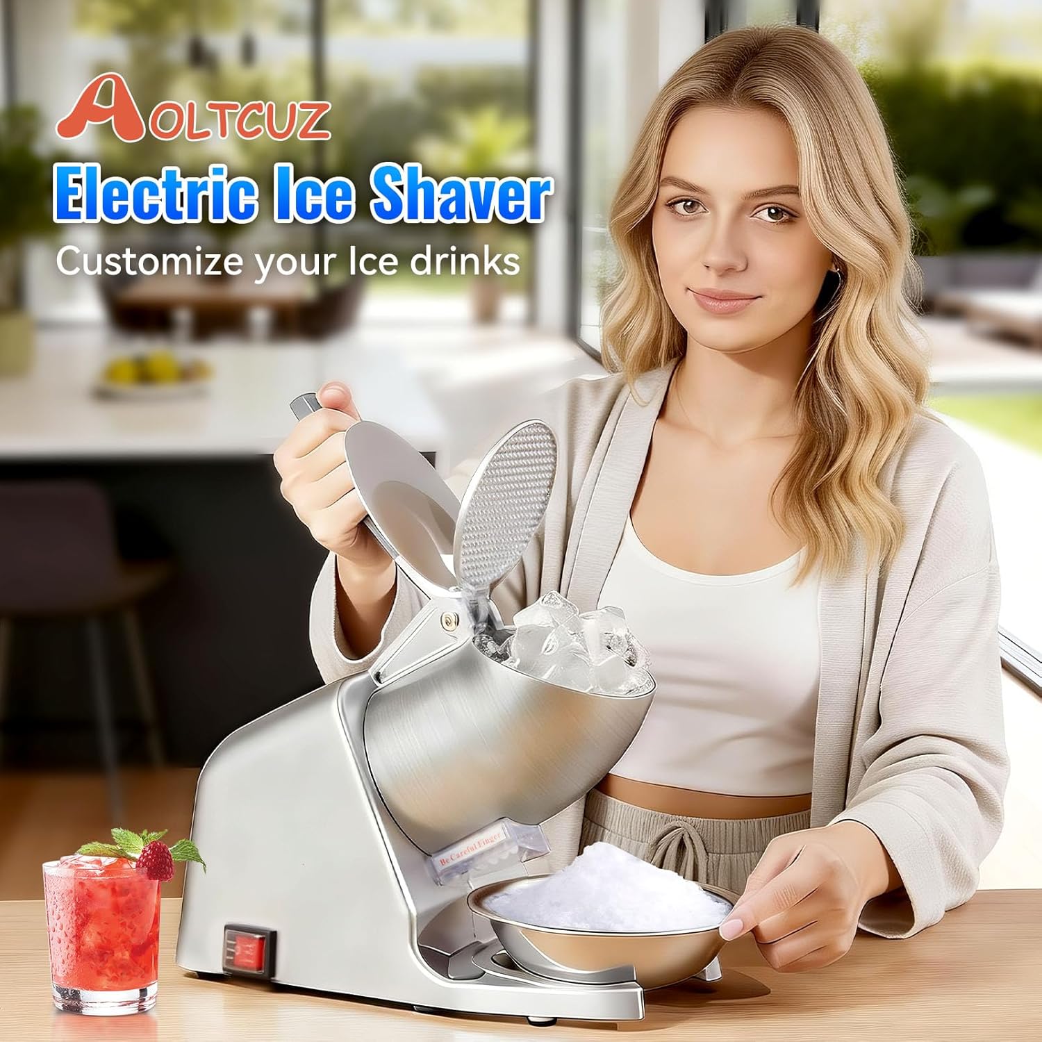 186lbs/h Dual Blade Ice Shaver - Ice Pick Pick 评论和价格