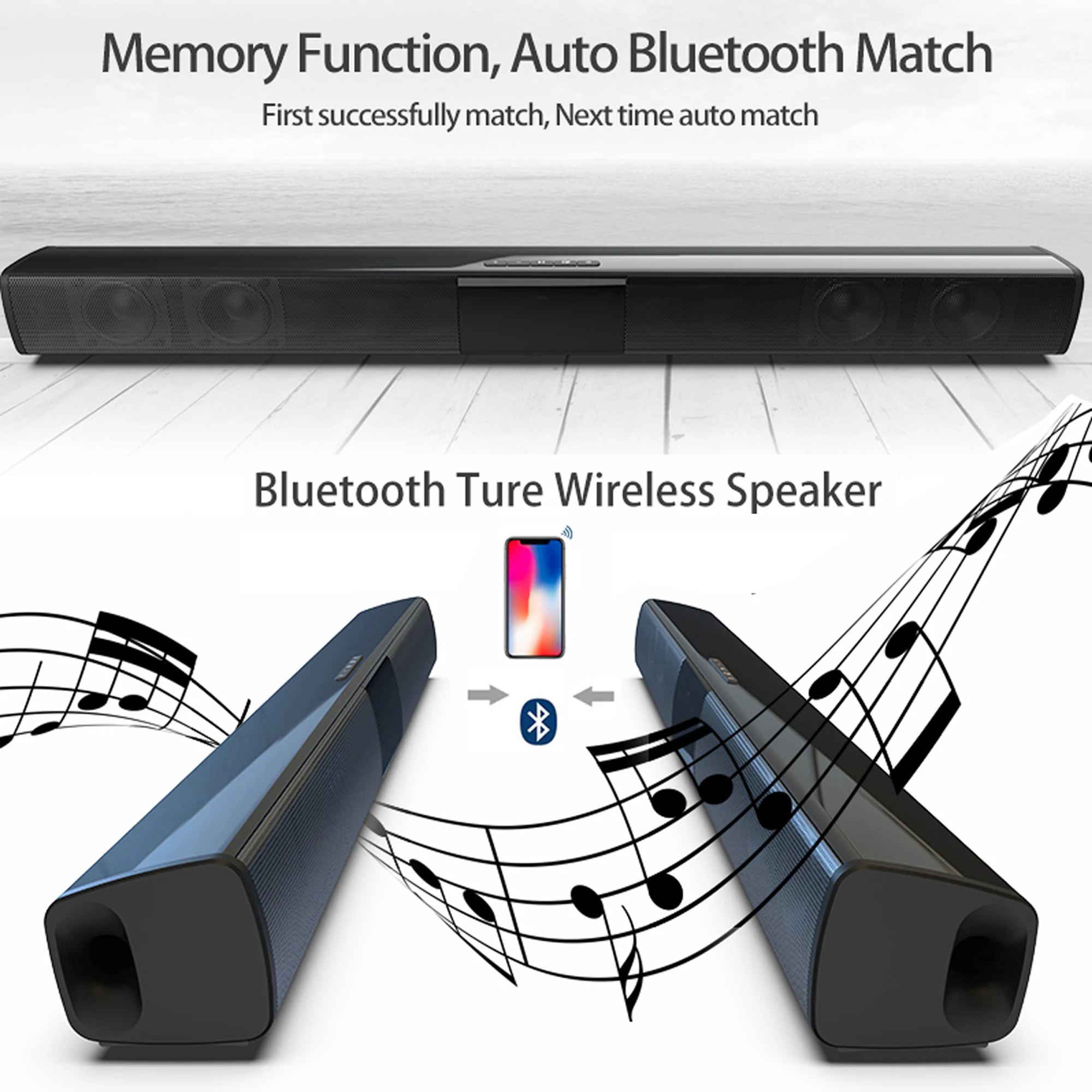 40W High Power Soundbar for TV - Home Bar And Theater 评论和价格