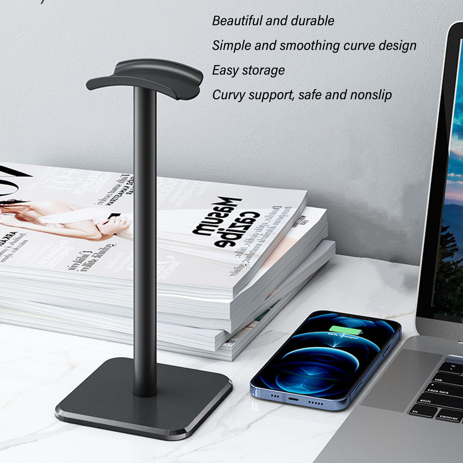 Headphone Stand Rounded Corner - Home Bar Stand 评论和价格