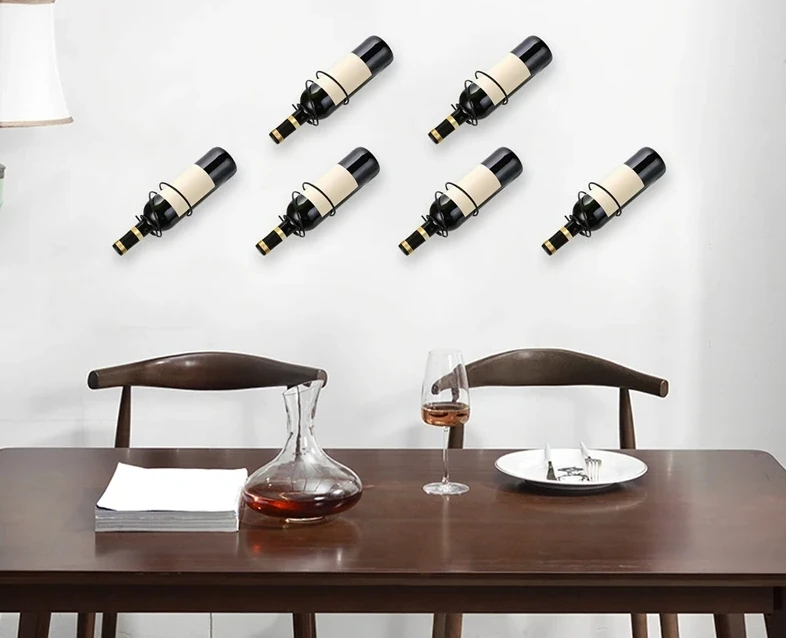 Pack Of 6 Wall Mounted Wine Ra - Home Bar Stand 评论和价格