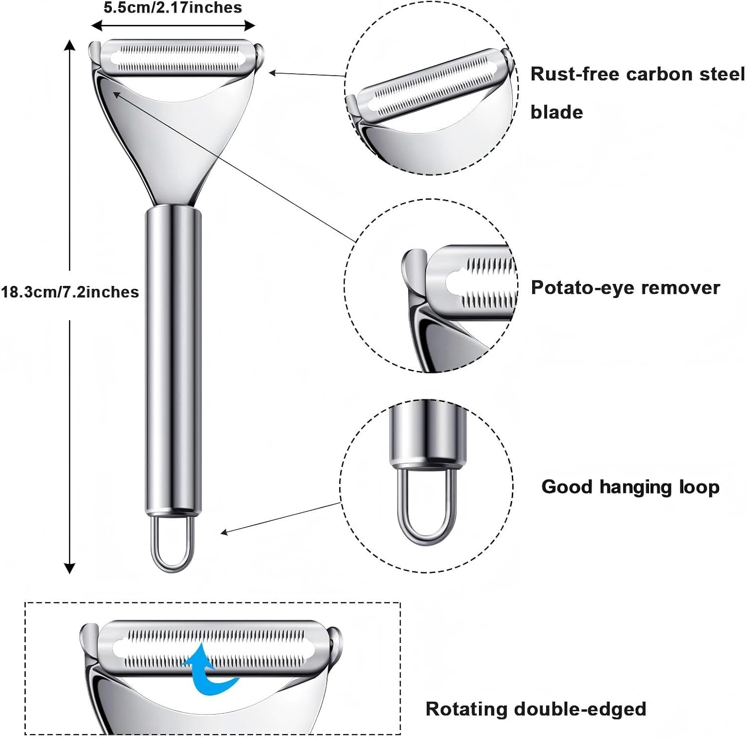 2 Pieces Stainless Steel Lemon - Peeler Channel Knife 评论和价格