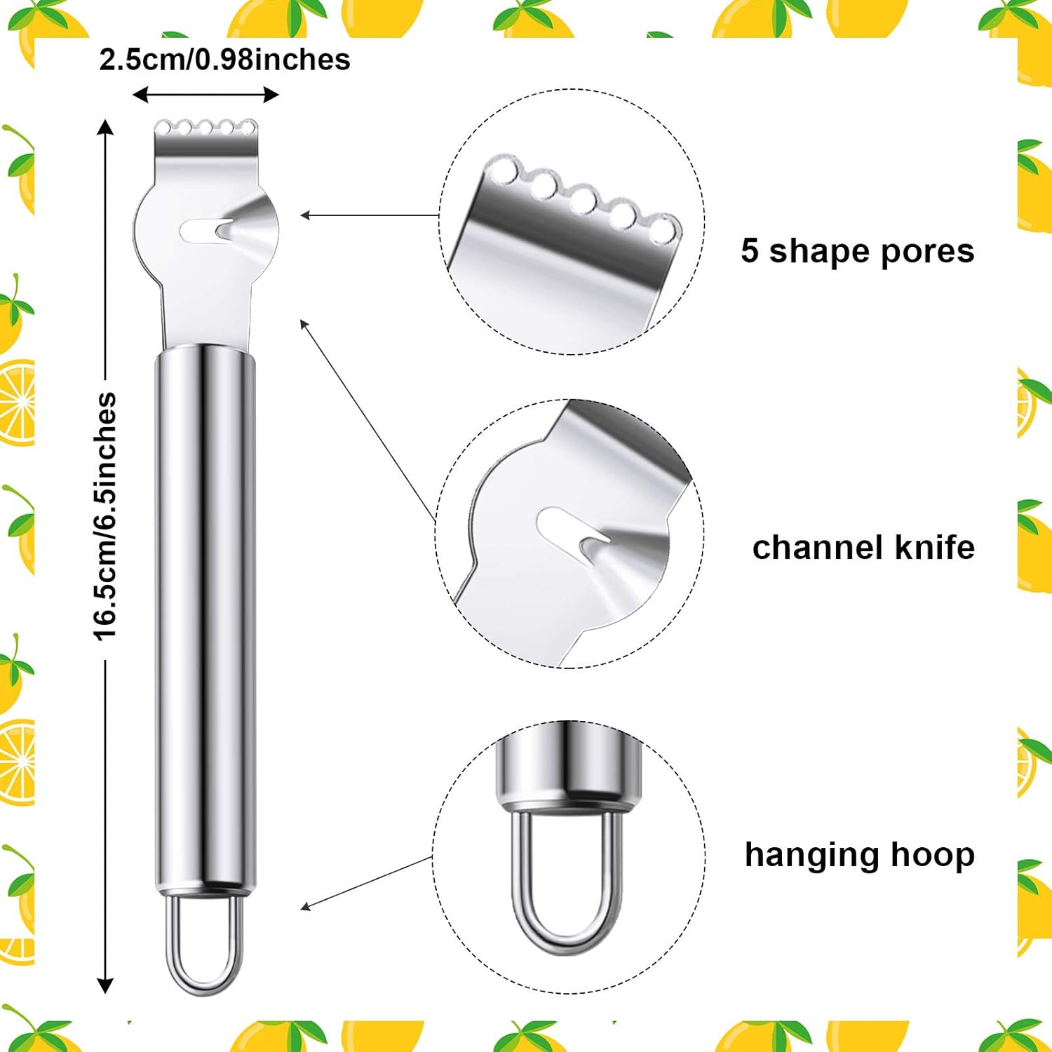 2 Pieces Stainless Steel Lemon - Peeler Channel Knife 评论和价格